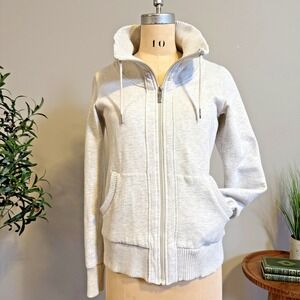 Bench Zip Up Sweater Jacket Womens Funnel Neck‎ Cotton Blend Minimalist S